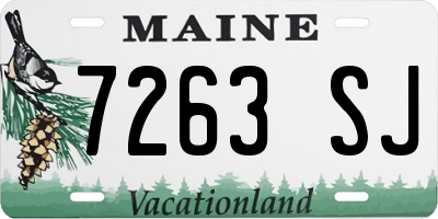 ME license plate 7263SJ