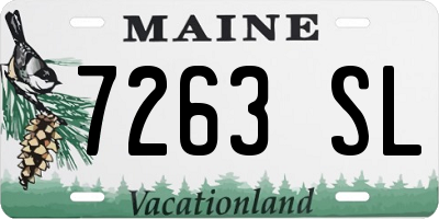 ME license plate 7263SL