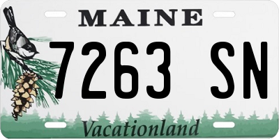 ME license plate 7263SN