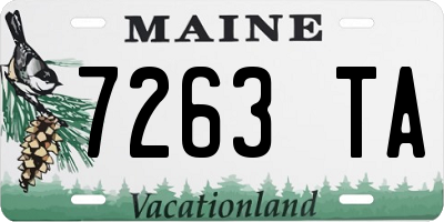 ME license plate 7263TA