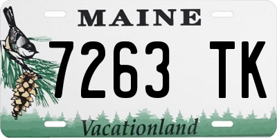 ME license plate 7263TK