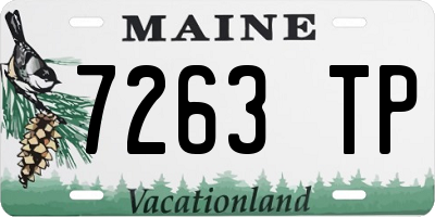ME license plate 7263TP