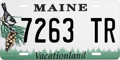ME license plate 7263TR