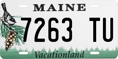 ME license plate 7263TU