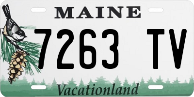 ME license plate 7263TV