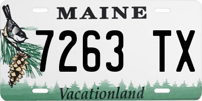 ME license plate 7263TX