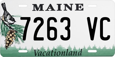 ME license plate 7263VC