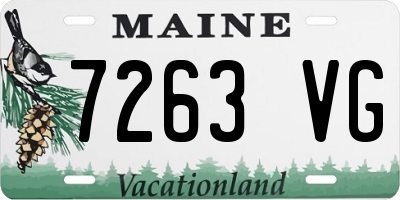 ME license plate 7263VG