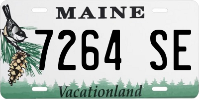ME license plate 7264SE