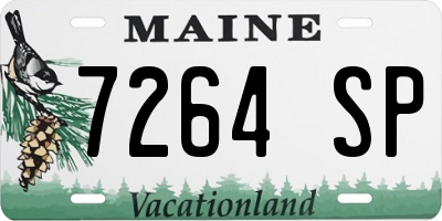 ME license plate 7264SP