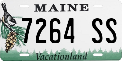 ME license plate 7264SS