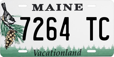 ME license plate 7264TC