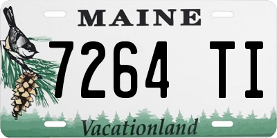 ME license plate 7264TI