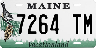 ME license plate 7264TM