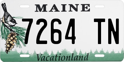 ME license plate 7264TN