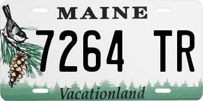 ME license plate 7264TR
