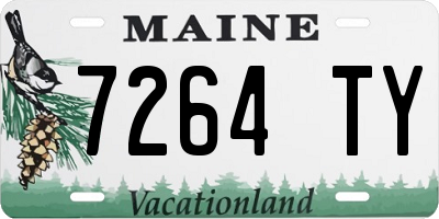 ME license plate 7264TY
