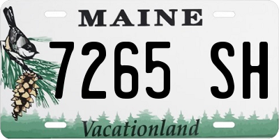 ME license plate 7265SH