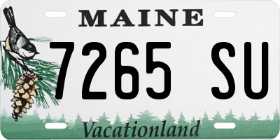 ME license plate 7265SU