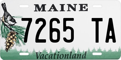 ME license plate 7265TA