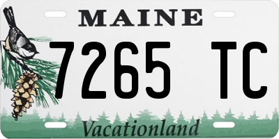 ME license plate 7265TC