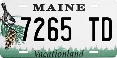 ME license plate 7265TD