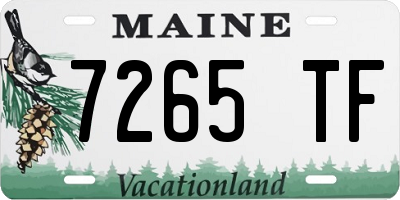 ME license plate 7265TF