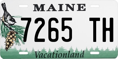 ME license plate 7265TH