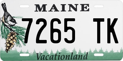ME license plate 7265TK