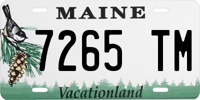 ME license plate 7265TM