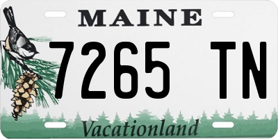 ME license plate 7265TN