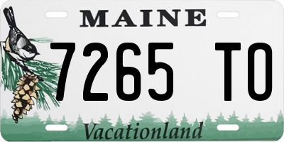 ME license plate 7265TO