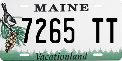 ME license plate 7265TT