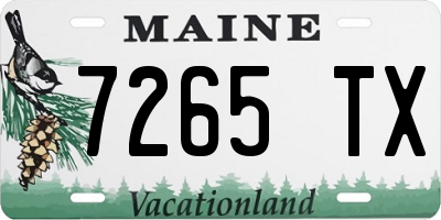 ME license plate 7265TX