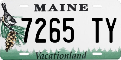 ME license plate 7265TY