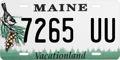 ME license plate 7265UU