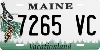 ME license plate 7265VC
