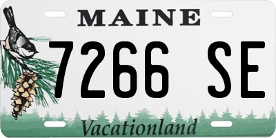 ME license plate 7266SE