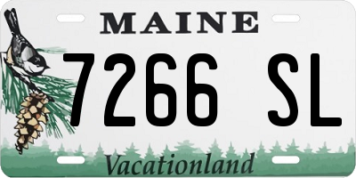 ME license plate 7266SL