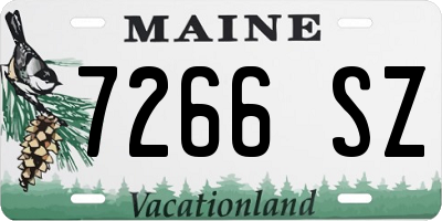 ME license plate 7266SZ