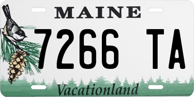 ME license plate 7266TA