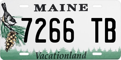 ME license plate 7266TB