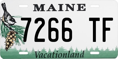 ME license plate 7266TF