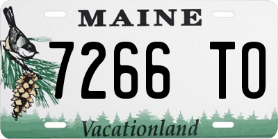 ME license plate 7266TO