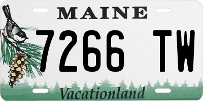 ME license plate 7266TW