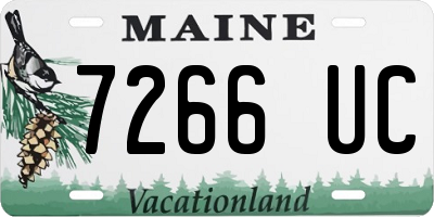 ME license plate 7266UC