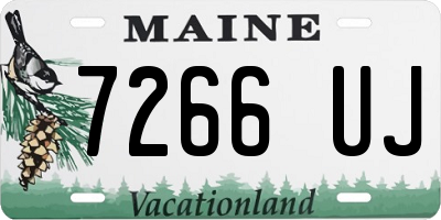 ME license plate 7266UJ