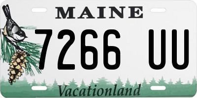 ME license plate 7266UU