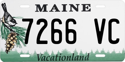 ME license plate 7266VC