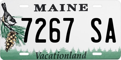 ME license plate 7267SA